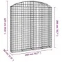 Gabion basket arch shape galvanized iron 200x30x200/220 cm by vidaXL, Pots and planters - Ref: Foro24-153470, Price: 124,99 €...