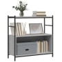 Iron and wood shelf, gray Sonoma engineering, 80x30x78.5 cm by vidaXL, Bookcases and shelves - Ref: Foro24-832796, Price: 44,...