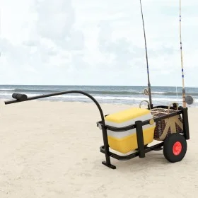 Carrito de pesca de acero negro by vidaXL, Cars and islands - Ref: Foro24-153603, Price: 115,24 €, Discount: %