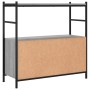 Iron and wood shelf, gray Sonoma engineering, 80x30x78.5 cm by vidaXL, Bookcases and shelves - Ref: Foro24-832796, Price: 44,...
