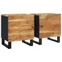 Mesitas de noche 2 uds madera maciza de acacia 40x33x46 cm de vidaXL, Mesitas de noche - Ref: Foro24-345211, Precio: 82,06 €,...