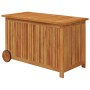 Garden storage box solid acacia wheels 90x50x58 cm by vidaXL, Outdoor storage boxes - Ref: Foro24-319711, Price: 139,32 €, Di...