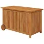 Garden storage box solid acacia wheels 90x50x58 cm by vidaXL, Outdoor storage boxes - Ref: Foro24-319711, Price: 140,06 €, Di...