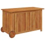 Garden storage box solid acacia wheels 90x50x58 cm by vidaXL, Outdoor storage boxes - Ref: Foro24-319711, Price: 139,32 €, Di...