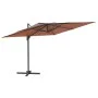 Sombrilla colgante con poste de aluminio terracota 400x300 cm de vidaXL, Sombrillas - Ref: Foro24-319926, Precio: 250,55 €, D...