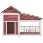 Solid mocha pine wood dog kennel 143x60.5x109 cm by vidaXL, Dog kennels and fences - Ref: Foro24-172263, Price: 189,43 €, Dis...