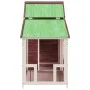 Solid mocha pine wood dog kennel 143x60.5x109 cm by vidaXL, Dog kennels and fences - Ref: Foro24-172263, Price: 189,43 €, Dis...