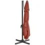 Sombrilla colgante con poste de aluminio terracota 400x300 cm de vidaXL, Sombrillas - Ref: Foro24-319926, Precio: 250,55 €, D...