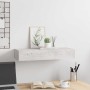 Estante de pared con cajón MDF gris hormigón 60x23,5x10 cm