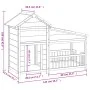 Solid mocha pine wood dog kennel 143x60.5x109 cm by vidaXL, Dog kennels and fences - Ref: Foro24-172263, Price: 189,43 €, Dis...