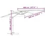 Sombrilla colgante con poste de aluminio terracota 400x300 cm de vidaXL, Sombrillas - Ref: Foro24-319926, Precio: 250,55 €, D...