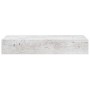 Estante de pared con cajón MDF gris hormigón 60x23,5x10 cm