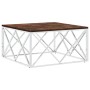 Mesa de centro acero inoxidable y madera maciza reciclada de vidaXL, Mesas de centro - Ref: Foro24-349973, Precio: 107,04 €, ...