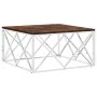 Mesa de centro acero inoxidable y madera maciza reciclada de vidaXL, Mesas de centro - Ref: Foro24-349973, Precio: 106,09 €, ...