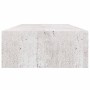 Estante de pared con cajón MDF gris hormigón 60x23,5x10 cm