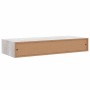 Estante de pared con cajón MDF gris hormigón 60x23,5x10 cm