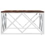 Mesa de centro acero inoxidable y madera maciza reciclada de vidaXL, Mesas de centro - Ref: Foro24-349973, Precio: 107,04 €, ...