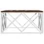Stainless steel and solid recycled wood coffee table by vidaXL, Coffee table - Ref: Foro24-349973, Price: 106,09 €, Discount: %