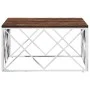 Mesa de centro acero inoxidable y madera maciza reciclada de vidaXL, Mesas de centro - Ref: Foro24-349973, Precio: 106,09 €, ...