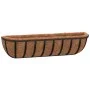 Wall planters 2 units, black steel with coconut coating, 76x21x16 cm by vidaXL, Saucers and buckets for pots - Ref: Foro24-31...