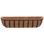 Wall planters 2 units, black steel with coconut coating, 76x21x16 cm by vidaXL, Saucers and buckets for pots - Ref: Foro24-31...