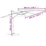 Ampelschirm mit grünem Aluminiummast 300x300 cm von vidaXL, Sonnenschirme - Ref: Foro24-319913, Preis: 180,74 €, Rabatt: %