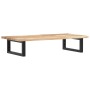 Estante de lavabo de pared acero y madera maciza de acacia