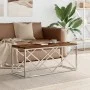 Mesa de centro acero inoxidable y madera maciza reciclada de vidaXL, Mesas de centro - Ref: Foro24-349965, Precio: 92,43 €, D...