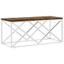 Mesa de centro acero inoxidable y madera maciza reciclada de vidaXL, Mesas de centro - Ref: Foro24-349965, Precio: 92,43 €, D...