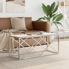 Stainless steel and glass coffee table 110x45x45 cm by vidaXL, Coffee table - Ref: Foro24-349963, Price: 134,72 €, Discount: %
