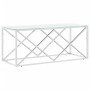 Stainless steel and glass coffee table 110x45x45 cm by vidaXL, Coffee table - Ref: Foro24-349963, Price: 136,74 €, Discount: %