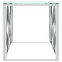Stainless steel and glass coffee table 110x45x45 cm by vidaXL, Coffee table - Ref: Foro24-349963, Price: 136,74 €, Discount: %