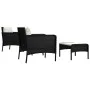 5-teiliges Gartenmöbel-Set und schwarze synthetische Rattankissen von vidaXL, Gartensets - Ref: Foro24-319681, Preis: 261,92 ...