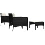 5-teiliges Gartenmöbel-Set und schwarze synthetische Rattankissen von vidaXL, Gartensets - Ref: Foro24-319681, Preis: 230,94 ...