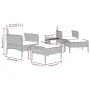 5-teiliges Gartenmöbel-Set und schwarze synthetische Rattankissen von vidaXL, Gartensets - Ref: Foro24-319681, Preis: 261,92 ...