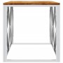 Couchtisch aus Edelstahl und massivem Akazienholz von vidaXL, Couchtisch - Ref: Foro24-349967, Preis: 81,13 €, Rabatt: %
