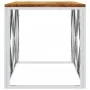Mesa de centro acero inoxidable y madera maciza de acacia de vidaXL, Mesas de centro - Ref: Foro24-349967, Precio: 80,45 €, D...