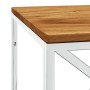 Couchtisch aus Edelstahl und massivem Akazienholz von vidaXL, Couchtisch - Ref: Foro24-349967, Preis: 81,13 €, Rabatt: %