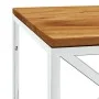 Mesa de centro acero inoxidable y madera maciza de acacia de vidaXL, Mesas de centro - Ref: Foro24-349967, Precio: 80,45 €, D...
