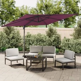 Hanging umbrella with burgundy red aluminum pole 400x300cm by vidaXL, Umbrellas - Ref: Foro24-319924, Price: 226,68 €, Discou...
