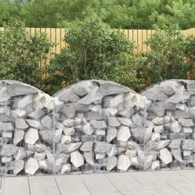 Galvanized iron arch-shaped gabion basket 100x50x80/100cm by vidaXL, Pots and planters - Ref: Foro24-153434, Price: 36,20 €, ...