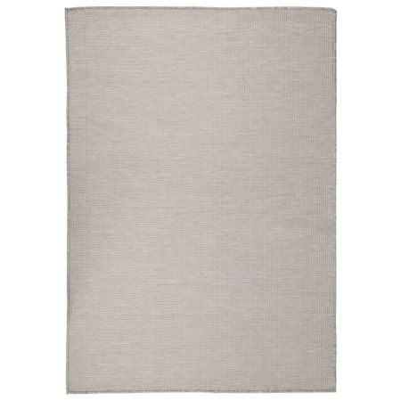 Alfombra de exterior de tejido plano gris taupe 140x200 cm de vidaXL, Alfombras - Ref: Foro24-340782, Precio: 54,27 €, Descue...