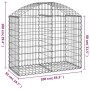 Galvanized iron arch-shaped gabion basket 100x50x80/100cm by vidaXL, Pots and planters - Ref: Foro24-153434, Price: 36,53 €, ...