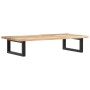 Estante de lavabo de pared acero y madera maciza de acacia