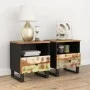 2 solid wood and plywood recycled bedside tables by vidaXL, Nightstands - Ref: Foro24-350653, Price: 159,24 €, Discount: %