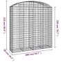Galvanized iron arch-shaped gabion basket 200x50x200/220 cm by vidaXL, Pots and planters - Ref: Foro24-153480, Price: 143,46 ...
