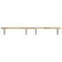 Estante de lavabo de pared acero y madera maciza de acacia