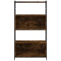 Holzwerkstoff-Eisenregal, geräucherte Eiche, 80 x 30 x 145,5 cm von vidaXL, Bücherregale und Regale - Ref: Foro24-832800, Pre...