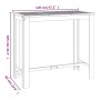 Mesa alta de jardín madera maciza de acacia 120x60x105 cm de vidaXL, Mesas de jardín - Ref: Foro24-319701, Precio: 223,93 €, ...