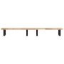 Estante de lavabo de pared acero y madera maciza de acacia
